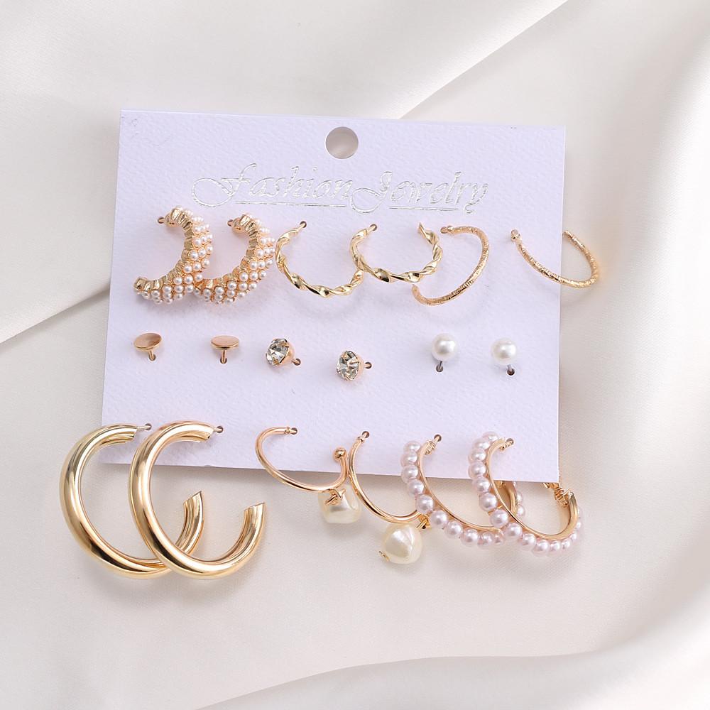 Set 6 Đôi Bông Tai Phong Cách Hàn Quốc|Túi Đeo Chéo Thiết Kế Cá Tính Thời Trang