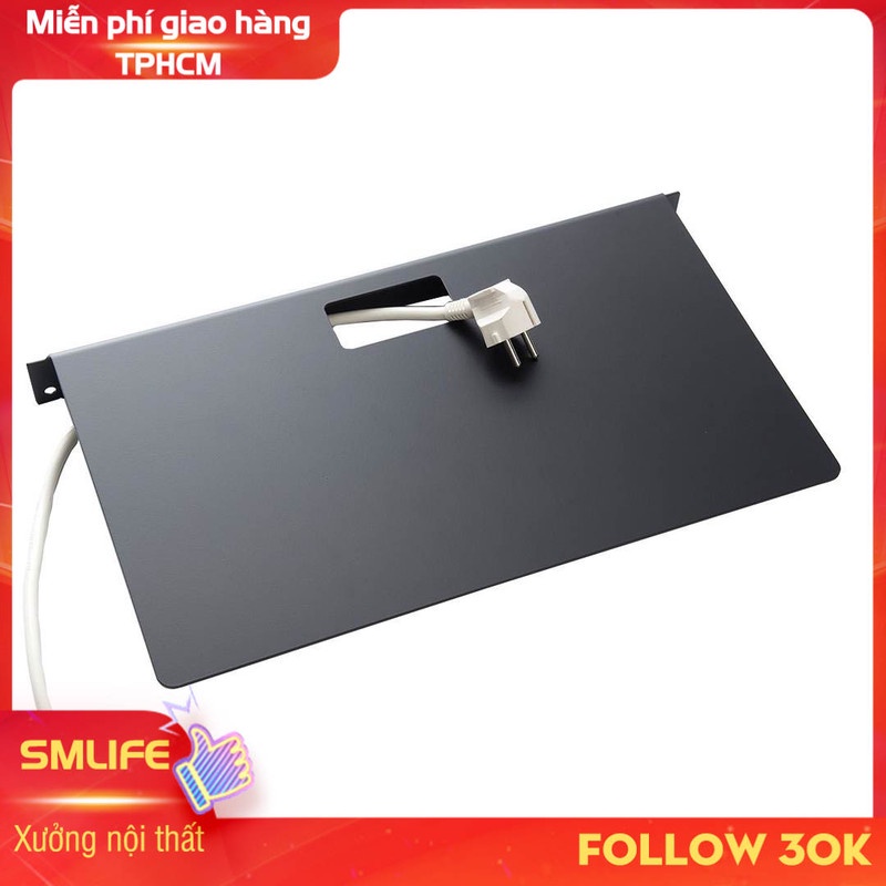 Kệ nhà tắm SMLIFE 4525 - Kệ treo tường bằng thép dày 1,6mm, sơn tĩnh điện màu Trắng/ Đen hiện đại - Tặng kèm bộ ốc vít