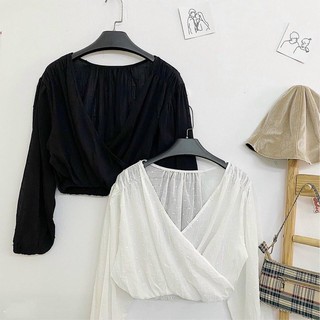 Croptop xô bồng bi nổi