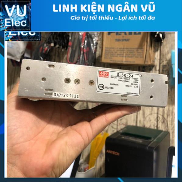 Nguồn Meanwell 24V2.1A ( RS-50-24) ( hàng cũ tháo máy mới 90% ) (Chiếc)