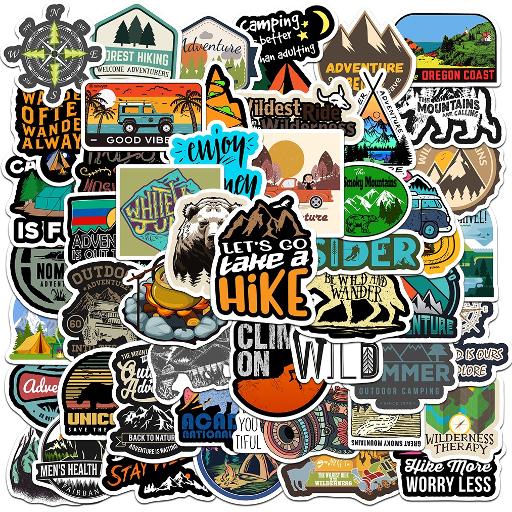 Bộ 10/50 Sticker Hoạt Hình Chống Thấm Nước