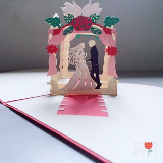 Thiệp 3d cô dâu chú rể
