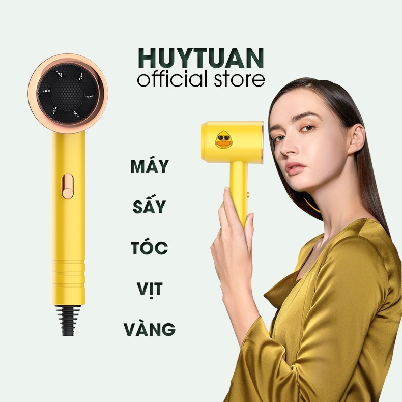 Máy sấy tóc 2 chiều nóng lạnh công suất lớn - Máy sấy tóc mini vịt vàng 3 chế độ cao cấp (MSV02)