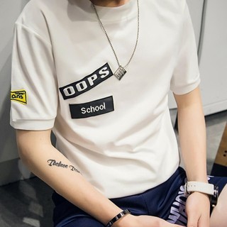 Áo Phông/Đồ Đôi/Áo T-shirt Nam, Cổ Tròn, Cộc Tay, Họa Tiết In Hoa, Phong Cách Cá Tính Hàn Quốc, Dễ Kết Hợp