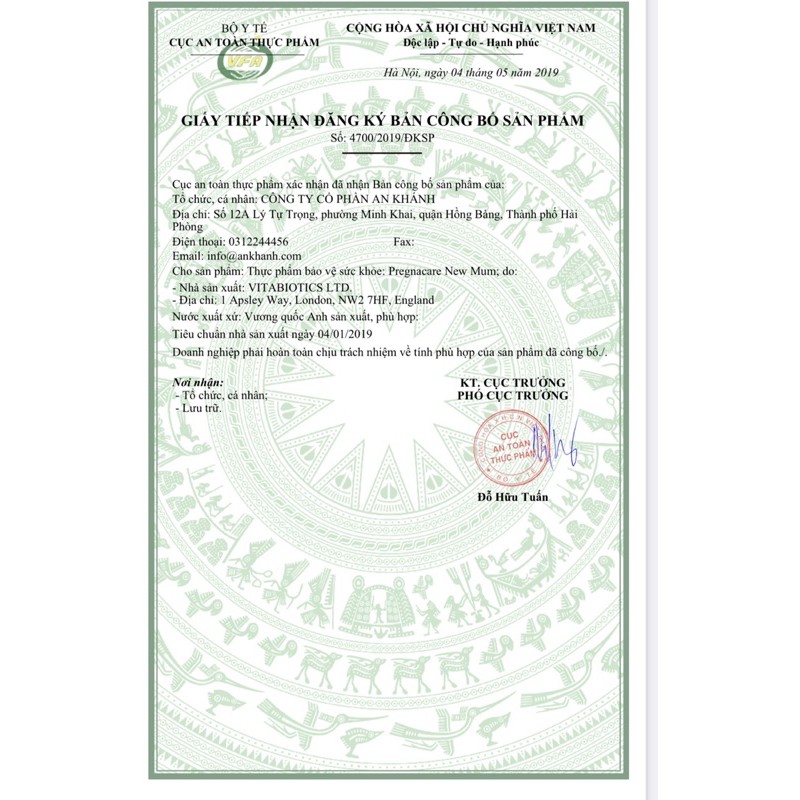 Viên uống Pregnacare New Mum 56 viên hàng Anh dành cho phụ nữ sau sinh