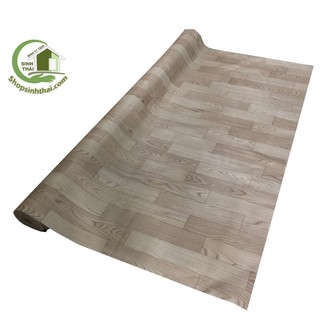 Simili trải sàn vân gỗ màu xám nhạt mẫu mới - bề mặt có vân nhám như gỗ thật - 1m²