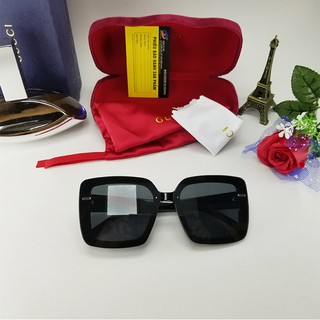 Mắt kính nữ tròng vuông màu đen râm mát chống nắng, 9906- Gọng kính to bản ôm mặt, không kén size mặt - Giá sỉ