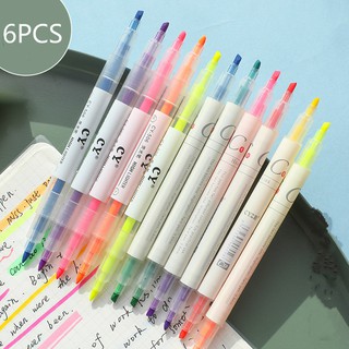 [Siêu Sale] Set 6 Bút Đánh Dấu Hai Đầu Đa Năng Tiện Dụng