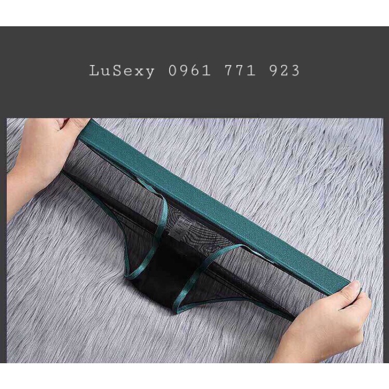 QUẦN LÓT LỌT KHE XUYÊN THẤU TRONG SUỐT Sang Chảnh Cao Cấp, Quần lót nữ ren tàng hình xuyên thấu sexy gợi cảm màu đen da