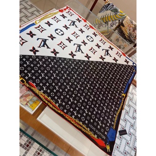 Thiết Kế Thương Hiệu Sang Trọng Lụa Vuông Khăn Nữ Chữ Cái Họa Tiết Đầu Khăn Choàng Và Gói Khăn Cổ Bandana Nữ