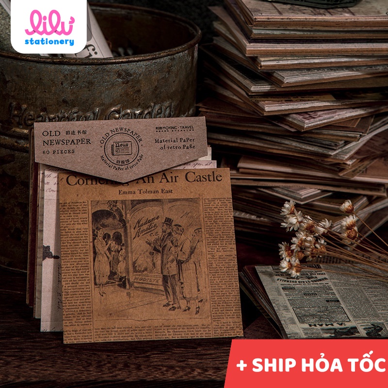 Giấy nền trang trí vintage retro 60 tờ HD87-K81 trang trí DIY Crafts, Scrapbook, Journal, Diary, Planner, Wal Seal Ect