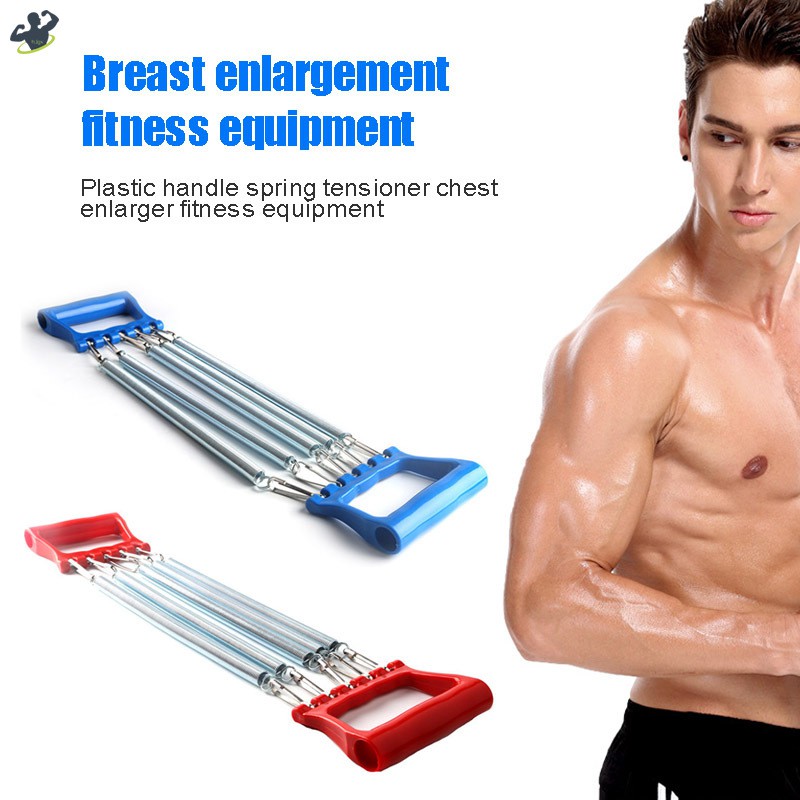 LL Chest Arm Expander Plastic Handle Hand Gripper Arm Pull Bar Weight Exerciser with 5 Springs  @VN