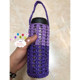 Túi len đựng bình nước handmade