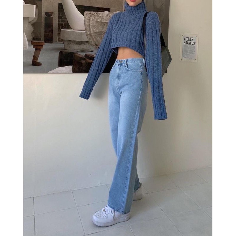 [Mã WASTMAY giảm 15% tối đa 30K đơn 150K] Quần Jean Quần Bò Culottes Ống Rộng Dáng Dài Xuất Xịn [ẢNH THẬT 100%] | BigBuy360 - bigbuy360.vn