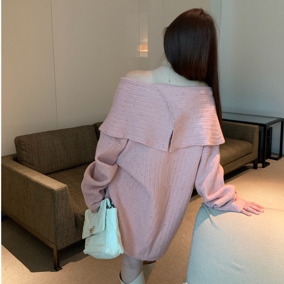 Áo Dệt Kim Nữ Tay Dài Cổ Chữ V Thời Trang Hàn Quốc