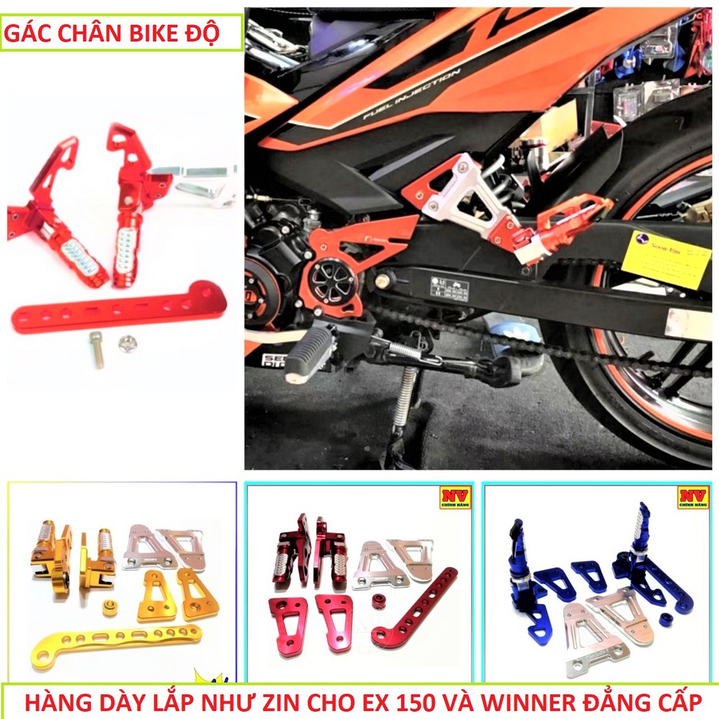 BỘ GÁC CHÂN BIKE Exciter 150 HỢP KIM NHÔM CẮT CNC LOẠI ĐẸP HÀNG XỊN