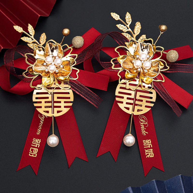 [Aishang Beautiful] Set trâm cài áo đính hoa cao cấp cho phù dâu/phù dâu/tiệc cưới gia đình