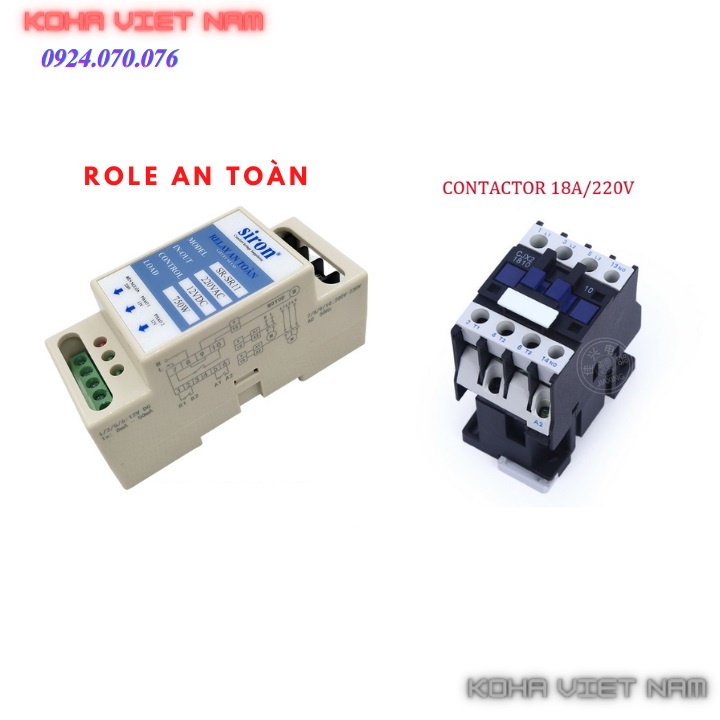 Bộ Role an toàn cho phao điện kèm khởi động từ CJX18A - Tải máy bơm công suất lớn