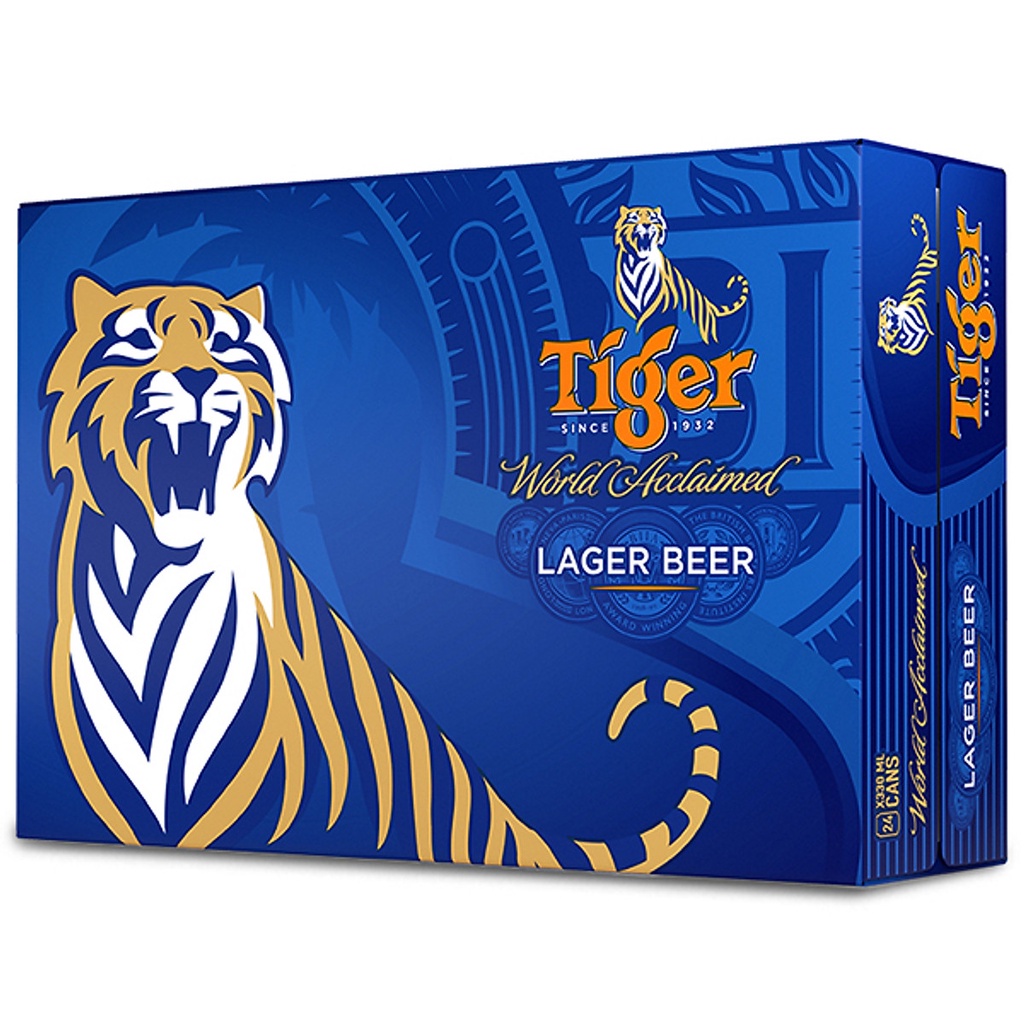 Lốc 6 Lon Bia Tiger/Tiger Nâu _ Mẫu Thường_ 6 Lon X 330ML