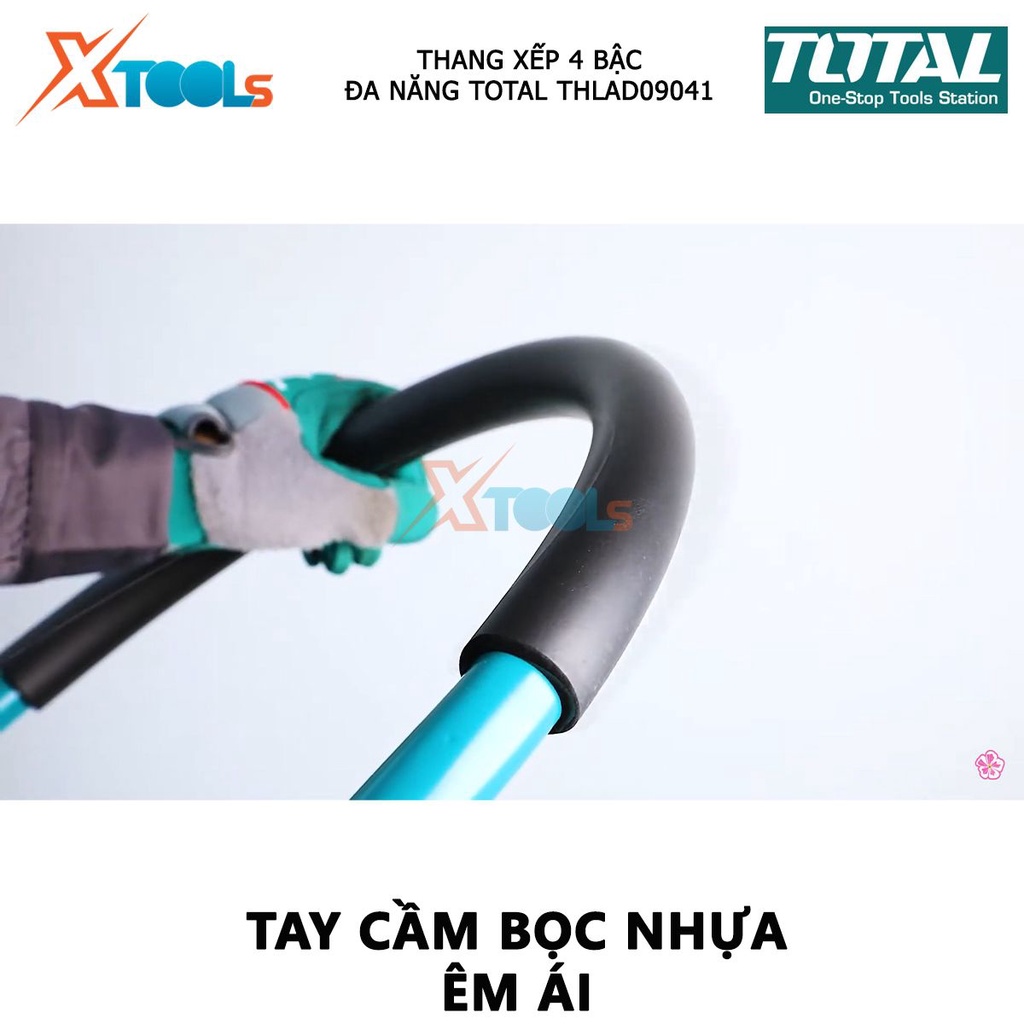 Thang xếp 4 bậc đa năng TOTAL THLAD09041 | hỗ trợ sửa chữa nhà cửa thuận tiện [CHÍNH HÃNG] [XTOOLs]