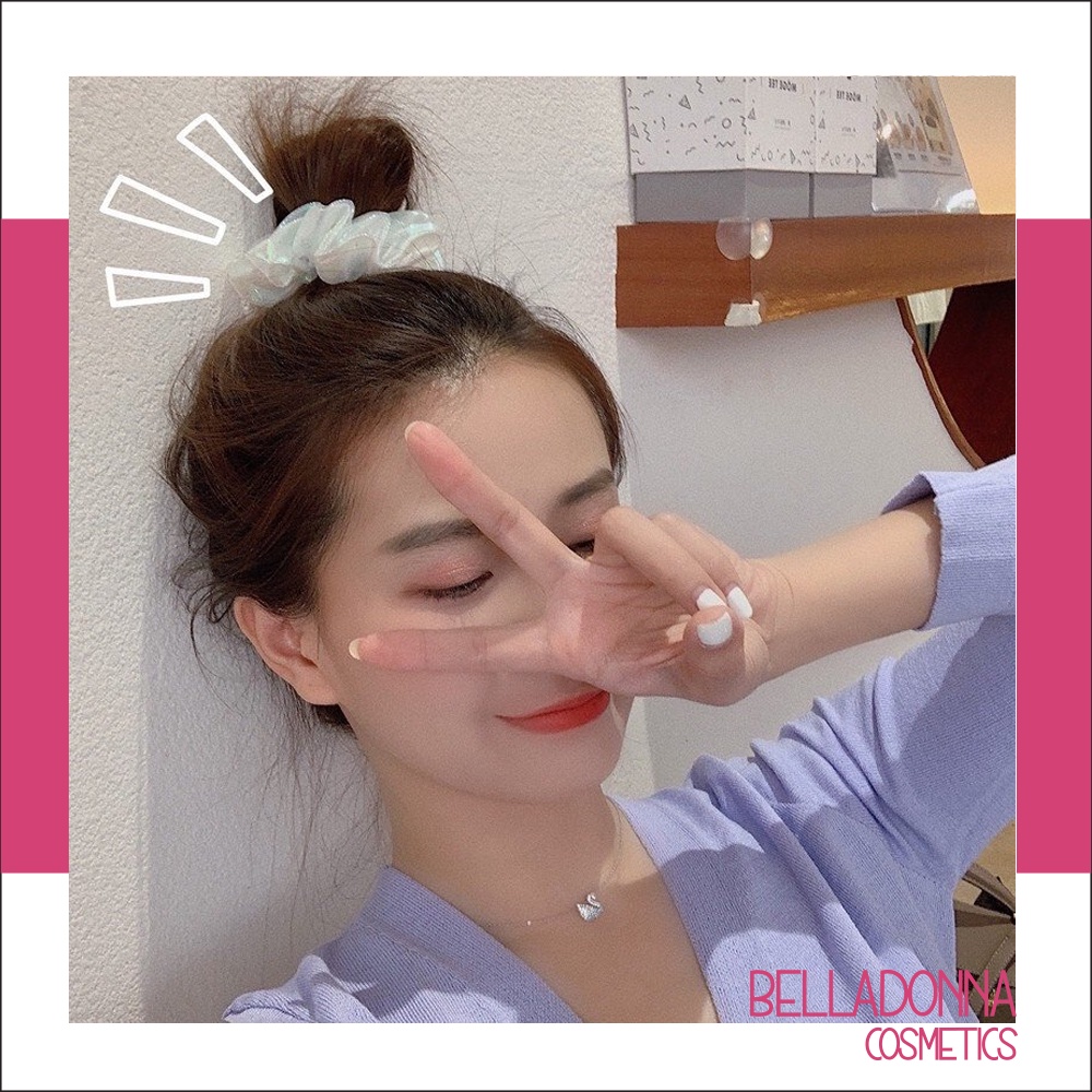 (HCM_Giao Nhanh) Dây Cột Tóc Vải Voan Ánh Nhũ BellaDonna (6 màu như hình)