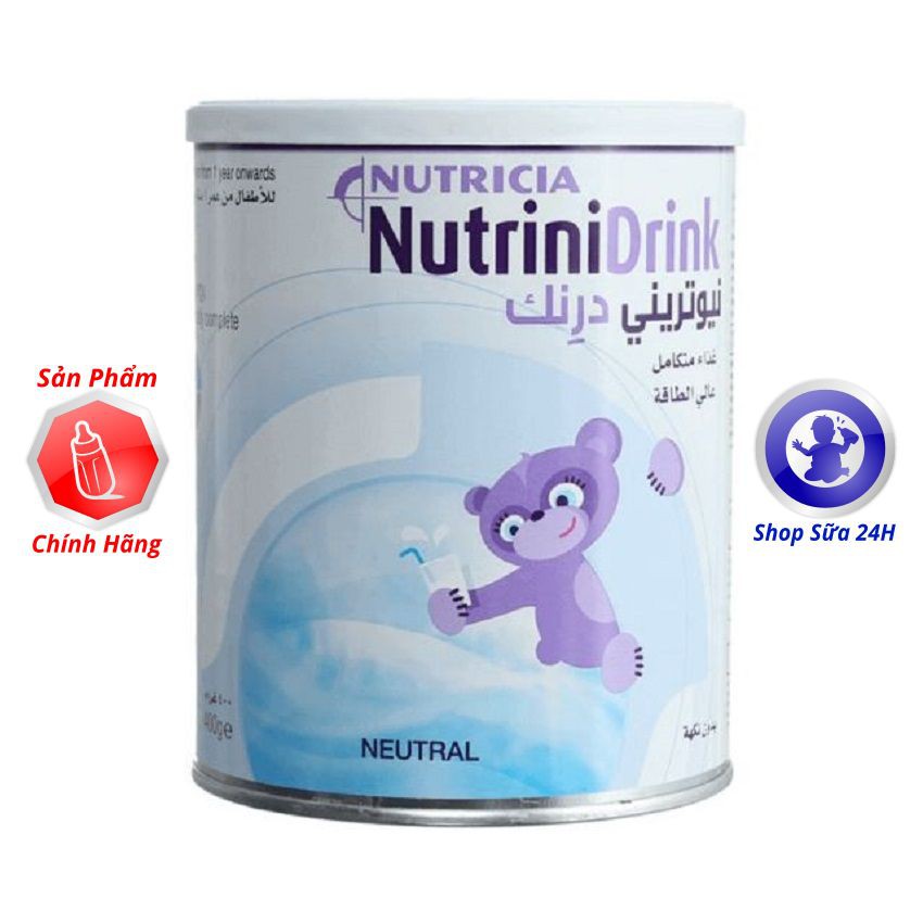 [Date 5/2022] Sữa NUTRINIDRINK 400g vị vani và trung tính