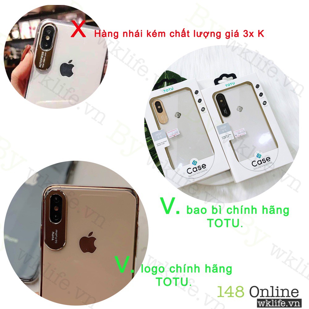 Ốp Lưng Iphone X Xs XsMax 11 11Pro 11ProMax Trong Suốt Bảo Vệ Camera Cực Đẹp Hãng TOTU