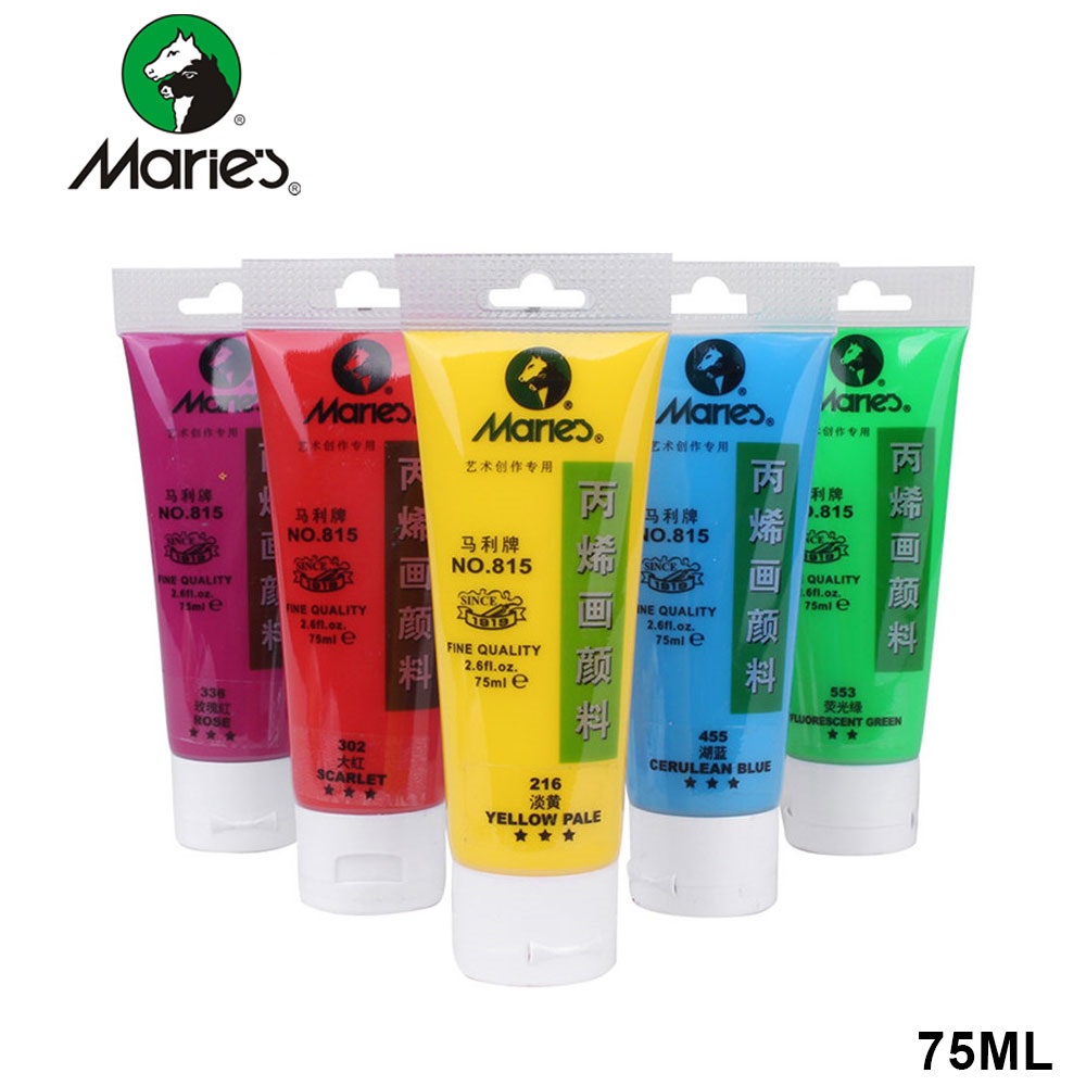 BÁN LẺ - MÀU ACRYLIC MARIE'S TUÝP 75 ML (VẼ TRÊN GIẤY, TƯỜNG, GỖ, VẢI, KÍNH...)