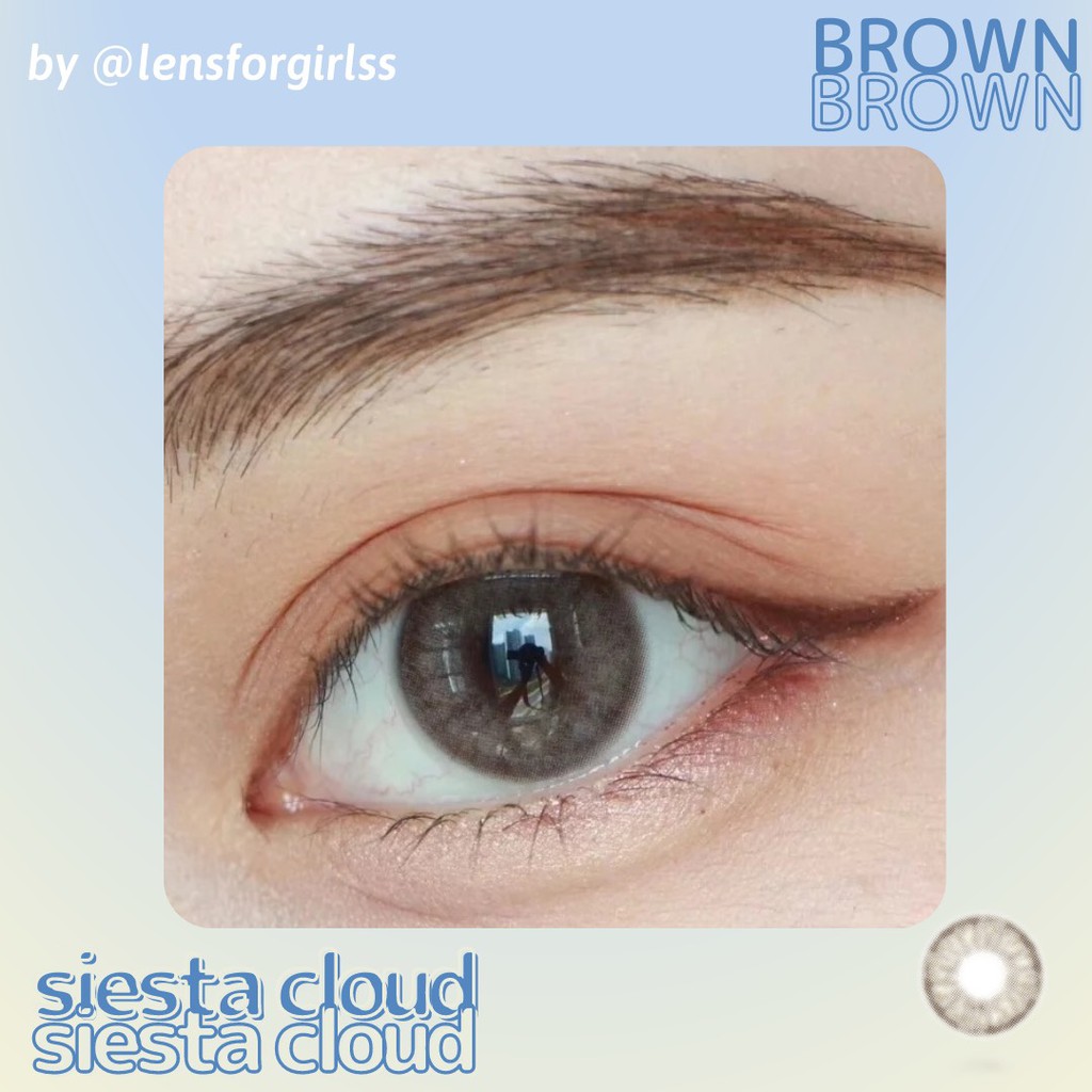 Kính áp tròng nâu đất Siesta Cloud Brown dành cho mắt nhạy cảm - Pc Hydrogel | Hạn sử dụng 6 tháng