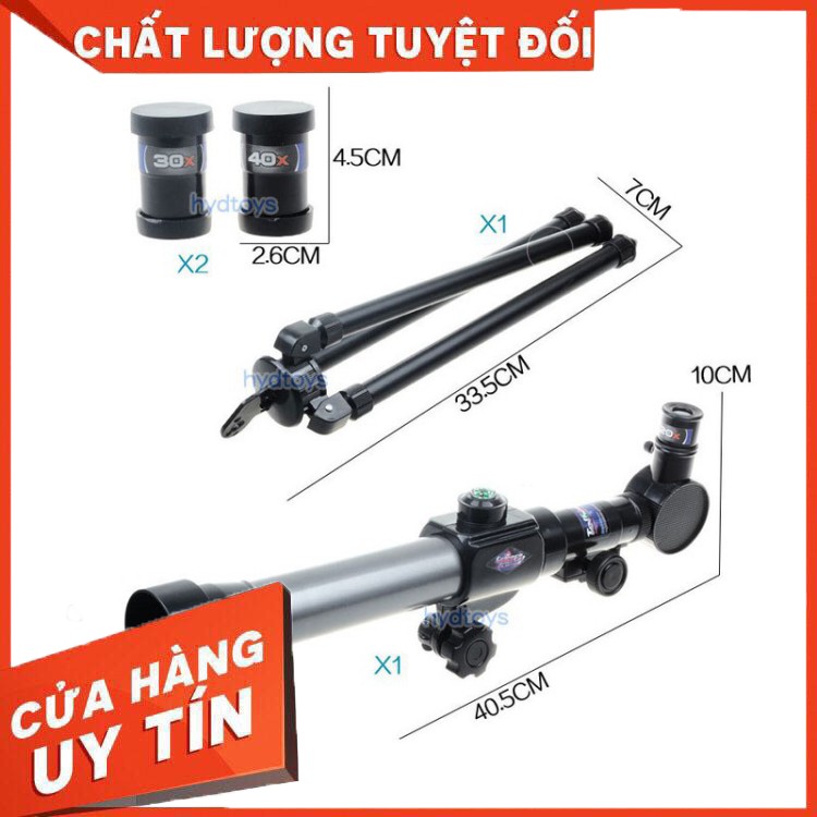 HÀNG CAO CẤP -  Ống nhòm thiên văn khúc xạ Telescope 40X kèm thị kính và la bàn  - Hàng Cao Cấp