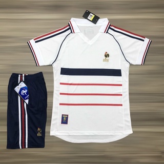 Bộ áo bóng đá pháp classic wc 1998 sân khách