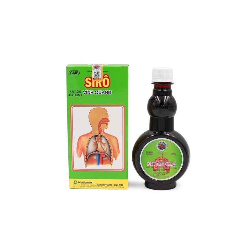 Siro ho Vĩnh Quang - 280ml - Làm ấm đường hô hấp, làm giảm các triệu chứng của ho gió, ho khan, ho do thay đổi thời tiết
