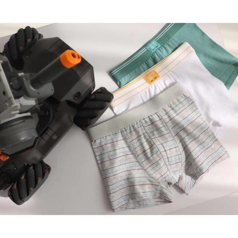 Quần sịp bé trai hàng xuất dư GẠO KIDS - Set 3 quần sịp hàng nguyên hộp chất cotton cao cấp cho bé trai size 5-12t