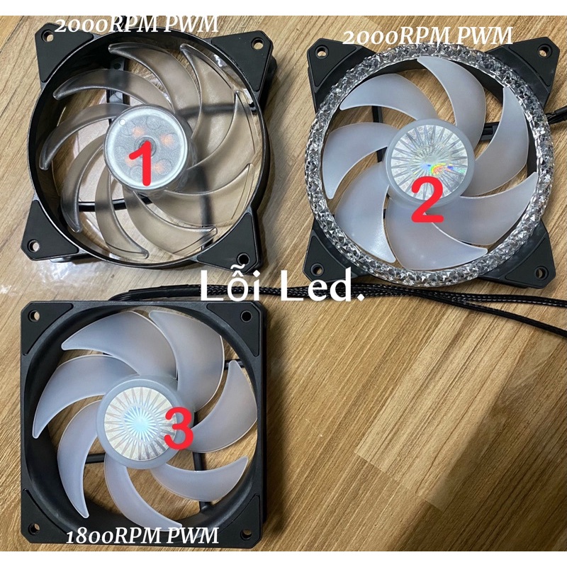 Quạt tản nhiệt Fan case Cooler master 12cm 4Pin PWM ( Lỗi LED )