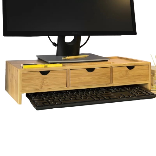 Kệ gỗ để màn hình máy tính FANSI.MOSTA-024 | D51 x R25 x C12cm | Nâng màn hình lên đến 8cm | Giảm đau mỏi cổ