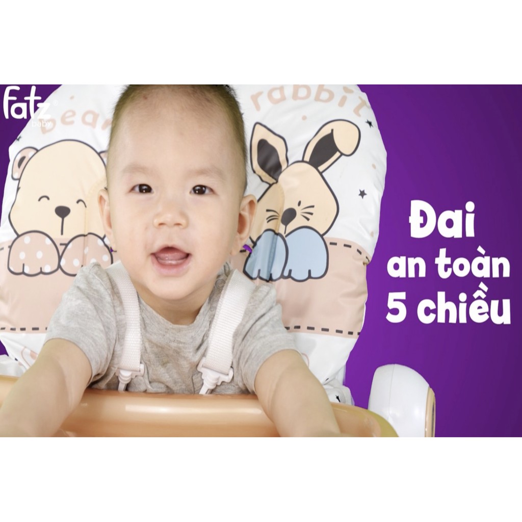 (Tặng yếm nhựa ăn dặm) Ghế cao ăn dặm cho bé Fatz Baby FB7202B