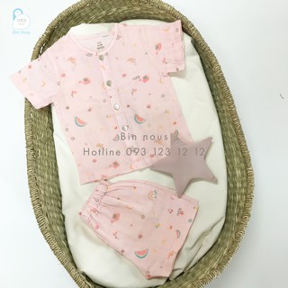 Bộ cài thẳng cộc xô Nous hồng hoa quả