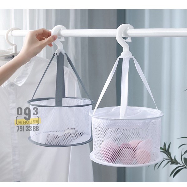 Túi Lưới Phơi Quần Áo, Móc Treo Giỏ Phơi Gối, Túi Vải Đựng Đồ,Túi Treo