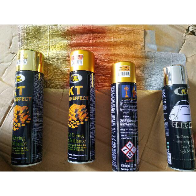 Sơn xịt mạ crom vàng Bosny KT Gold Efect Spray