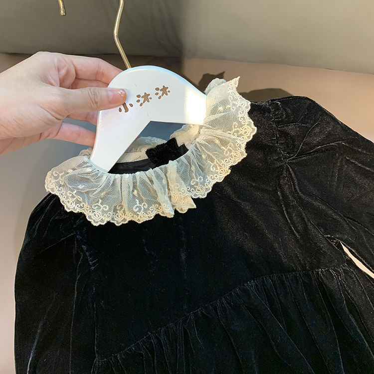 Đầm công chúa phối ren thời trang mùa thu dành cho bé gái