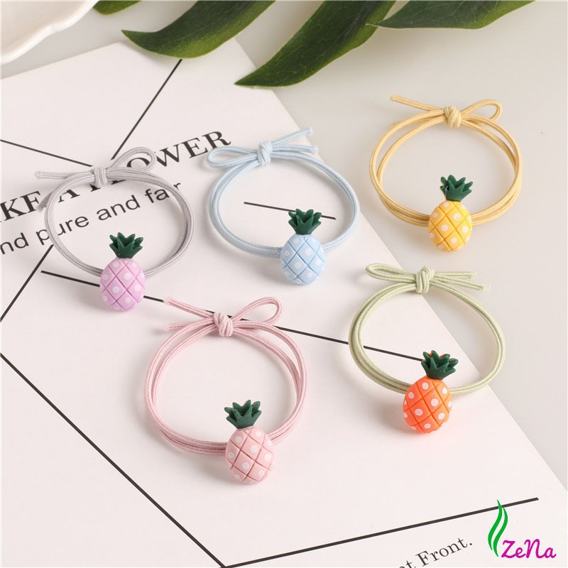 [Giá Rẻ Nhất] Dây Buộc Tóc, Dây Cột Tóc Đẹp Hình Trái Dứa, Quả Dứa Siêu Đáng Yêu Cho Mẹ Và Bé_TiVa Mart