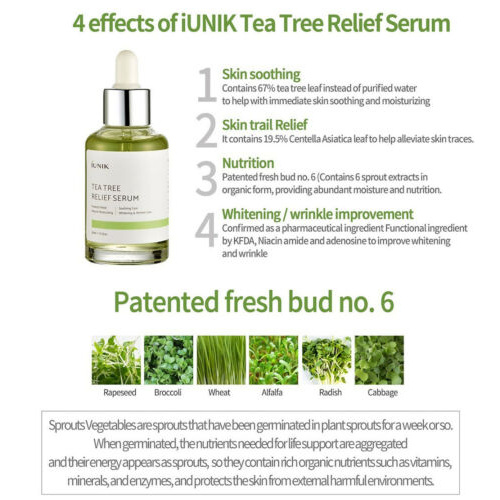 (Hàng Mới Về) Serum Tràm Trà Giảm Đau 50ml / [iUNIK] Tea tree Relief Serum 50ml