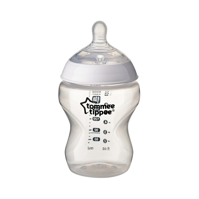 Bình sữa ty siêu mềm tự nhiên Tommee Tippee Closer to Nature 260ml, núm ty đi kèm 3-6 tháng