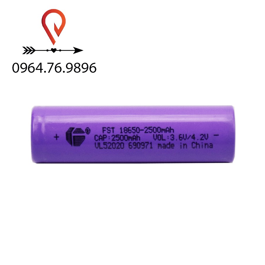Cell pin 18650 zin mới 100% dung lượng 2500 mAh 5C