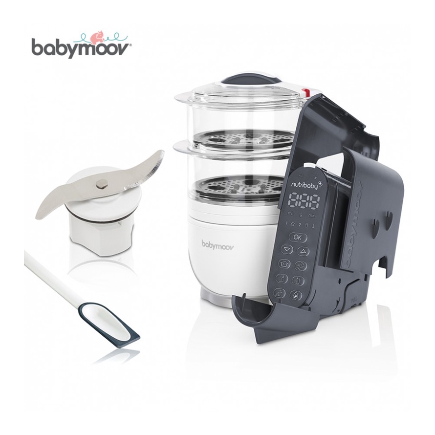 [Mã MKBC13 giảm 80k đơn 1 triệu] Máy tiệt trùng xay hấp đa năng Nutribaby Plus 5in1 Babymoov