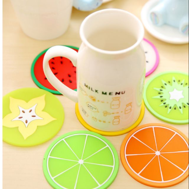 Combo 5 Miếng Lót Ly Hình Trái Cây ( ngẫu nhiên)