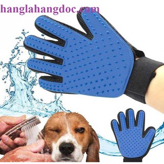 Găng tay tắm chó mèo, giúp thư giãn & giữ lại lông rụng của thú cưng hiệu quả nhất