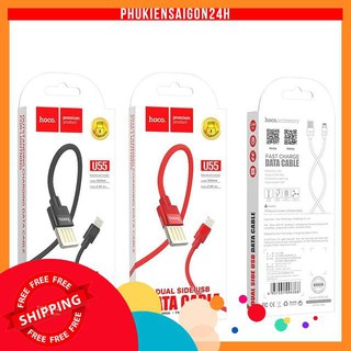 Cáp sạc lightning hoco u55 - dây dù - sạc nhanh