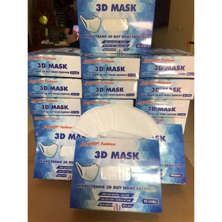 Khẩu trang 3D mask (Hộp 50chiếc)- Màu trắng