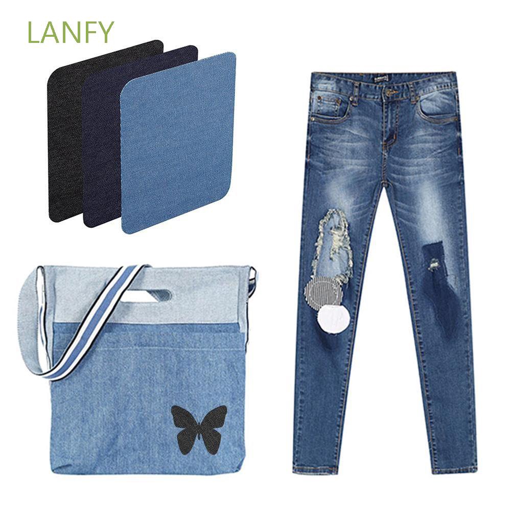Miếng vá đầu gối quần jeans/ denim dạng ủi tiện dụng